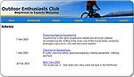 Article features which allows you to add articles, journal entries, updates, etc: